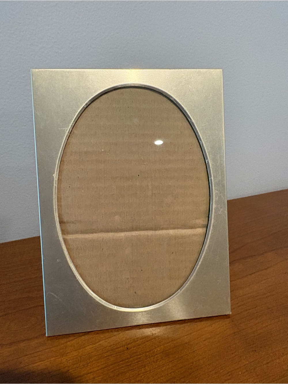 Vintage Oval Opening Champagne Gold Tabletop 5x7 Decorative Photo Frame